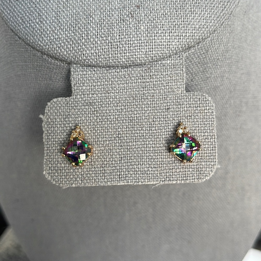 Mystic Fire Topaz earrings